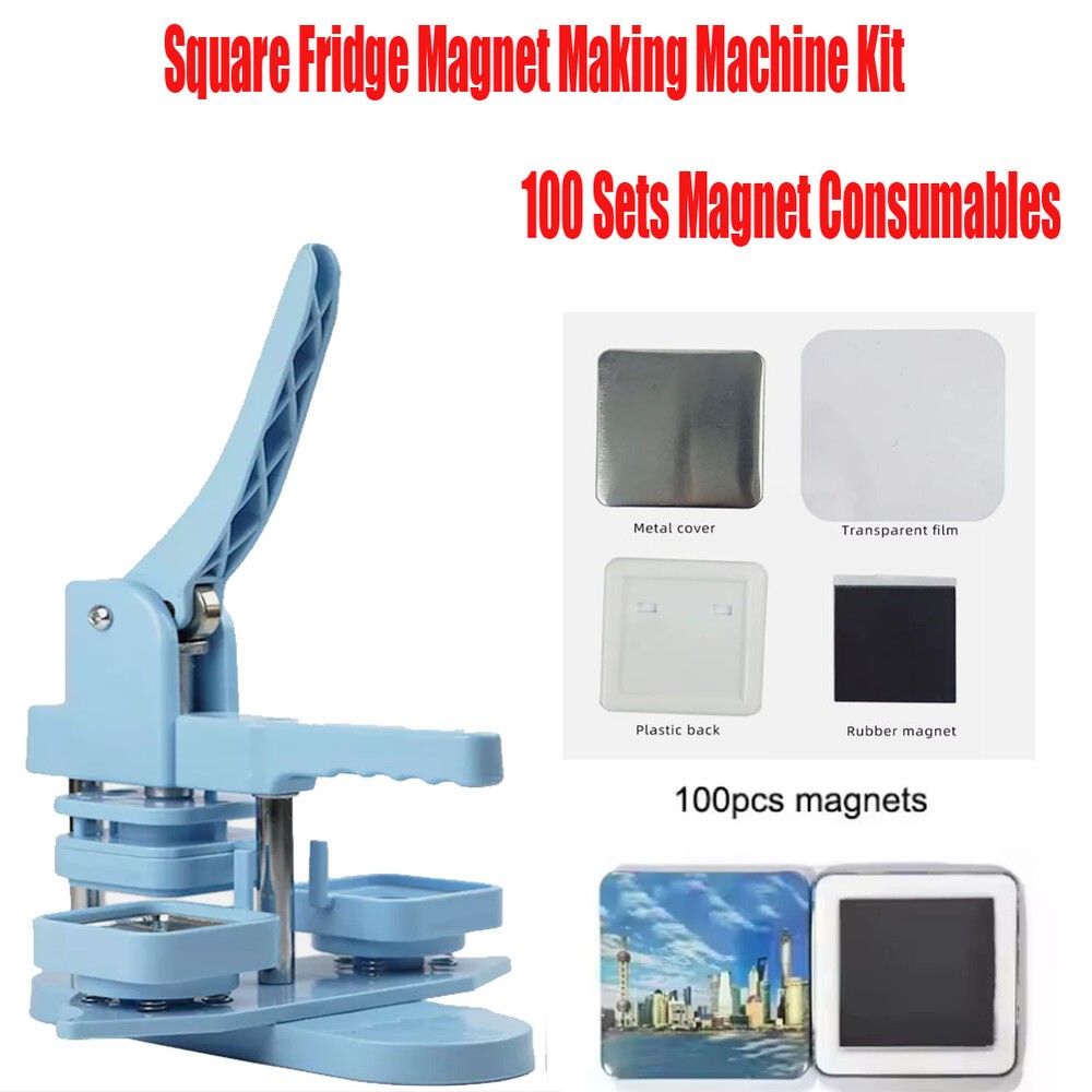 50*50mm 2*2inch Plastic Square Magnet Making Machine Kit