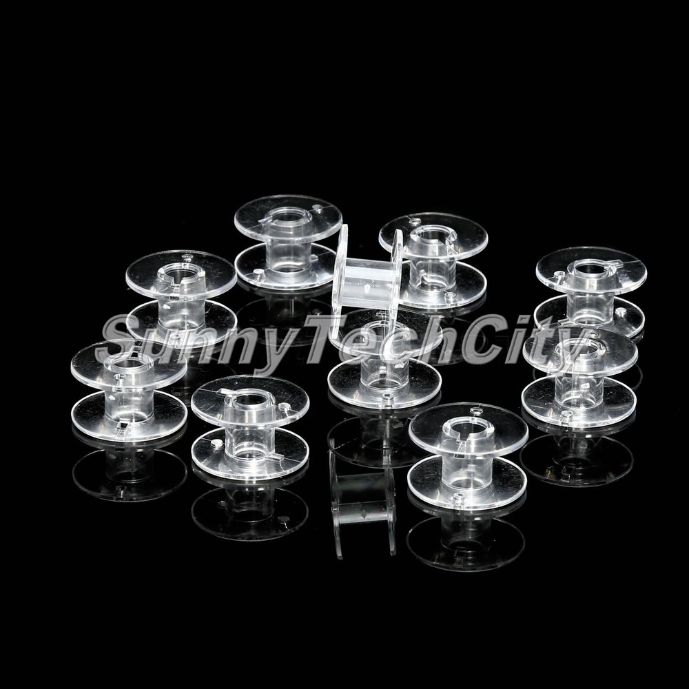 10X Clear Empty Thread Bobbin String Sewing Machine Spool for Sewing Machine