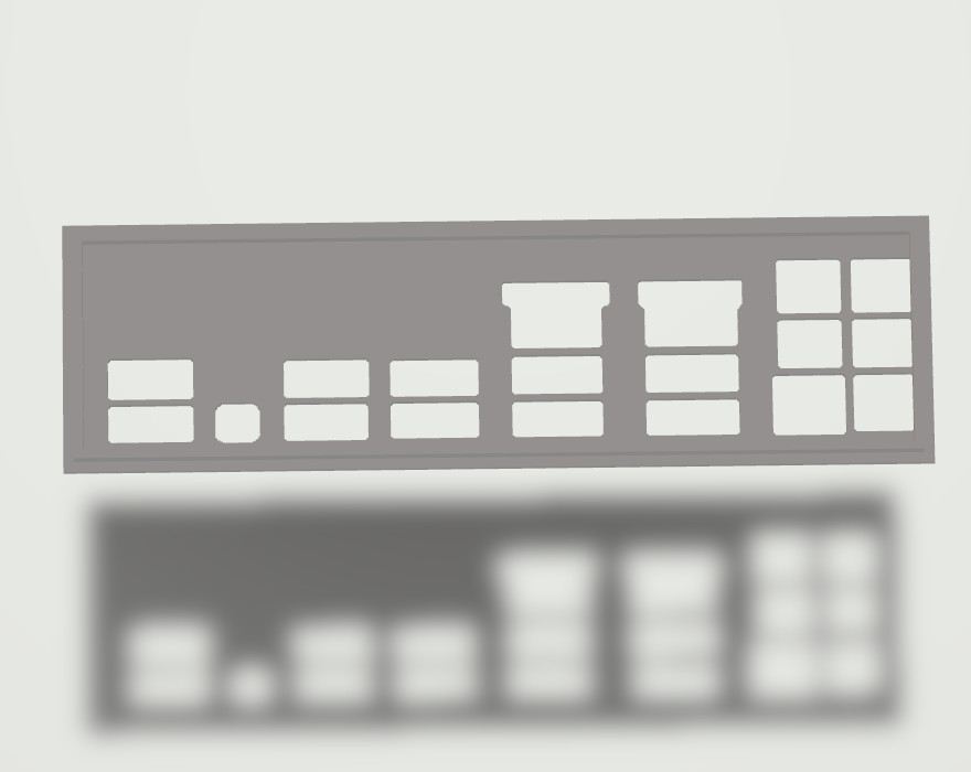 EVGA X99 Classifiled I/O Shield, 3D Printed, Black/White color, IO Backplate