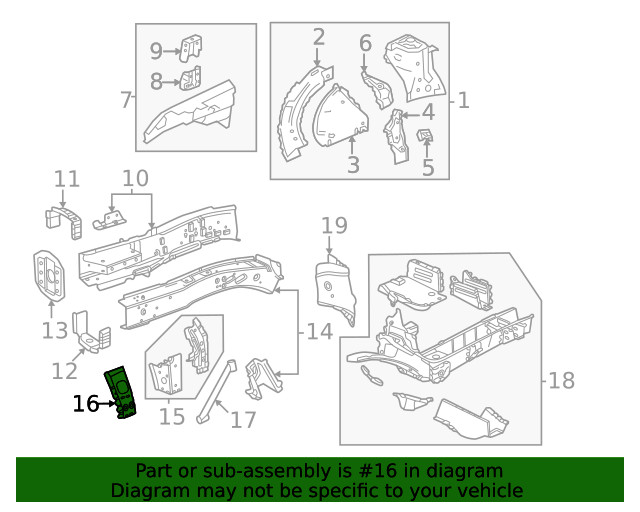Genuine GM Inner Bracket 84123008