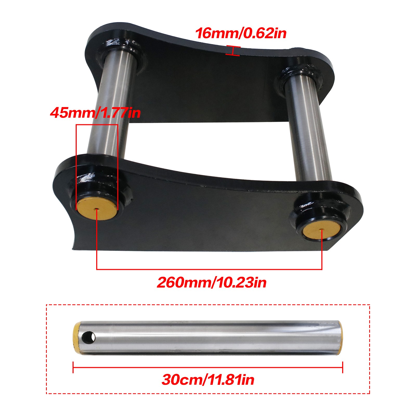 For Cat 305 305.5 306 Excavator bucket ears and pins Weld on 45mm 10-1/4" C- C