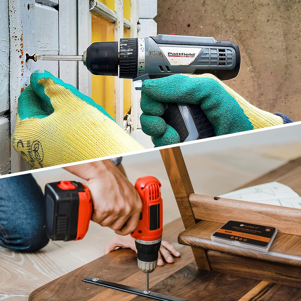 14PC Security Torx Bit Set 3" Long Tamper Proof Star Screwdriver Bit Set 1/4" He