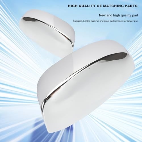 2 PCS Upper Mirror Cap Chrome Plated Compatible with 2007-2013 Silverado