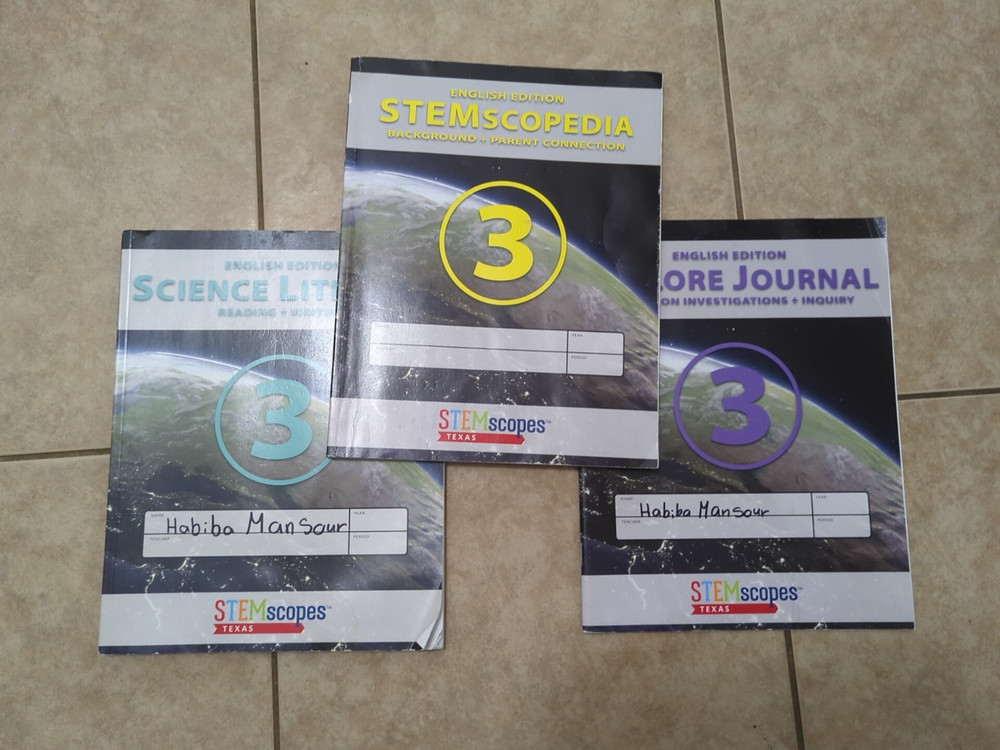 STEMscopes Grade 3 Bundle(Texas) Explore Journal, Science Literacy, Stemscopedia