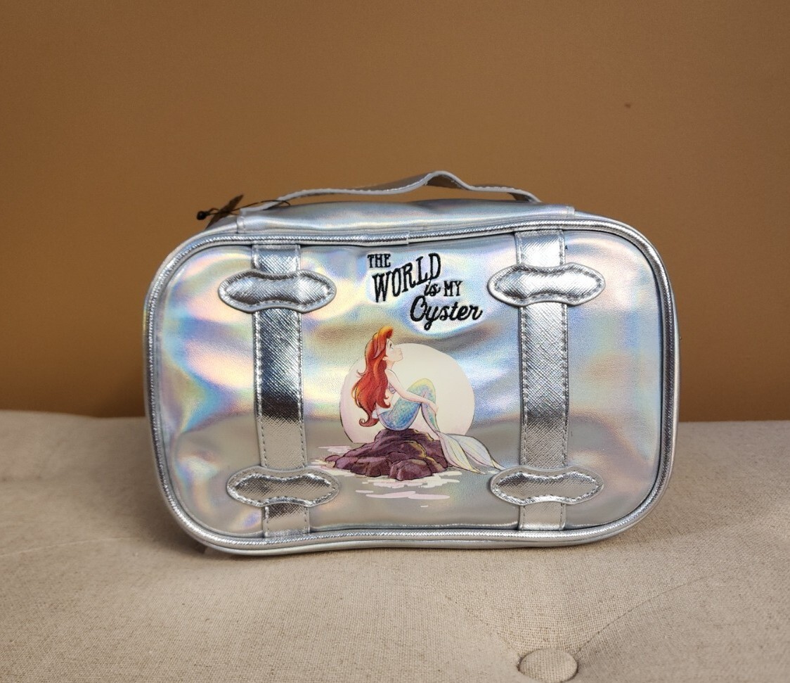 Bioworld Disney the Little Mermaid Ariel Rock Cosmetic Bag Makeup Pouch NEW