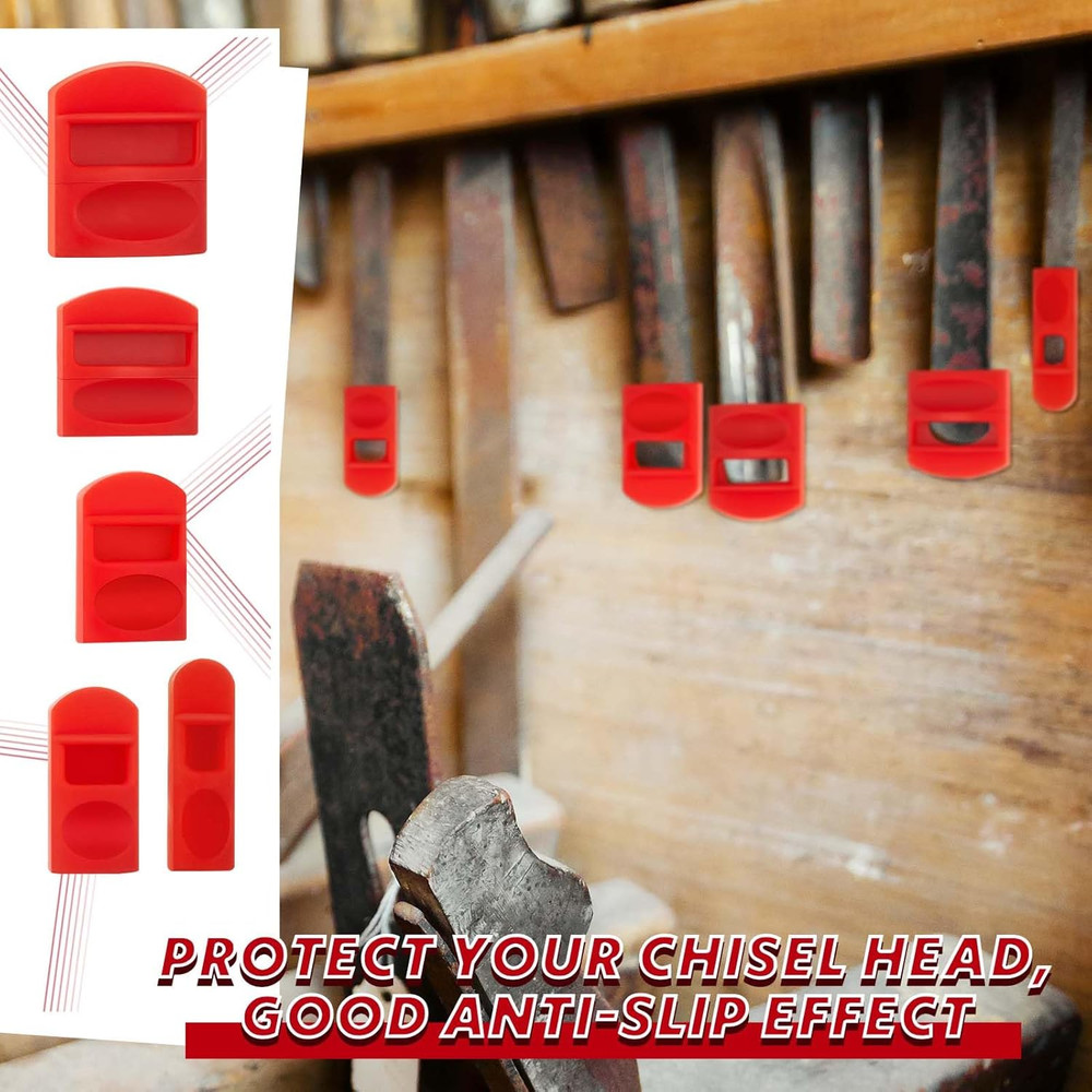 20 Pcs Soft Silicone Chisel Edge Guard Set, Silicone Chisel Tip Tool Protectors