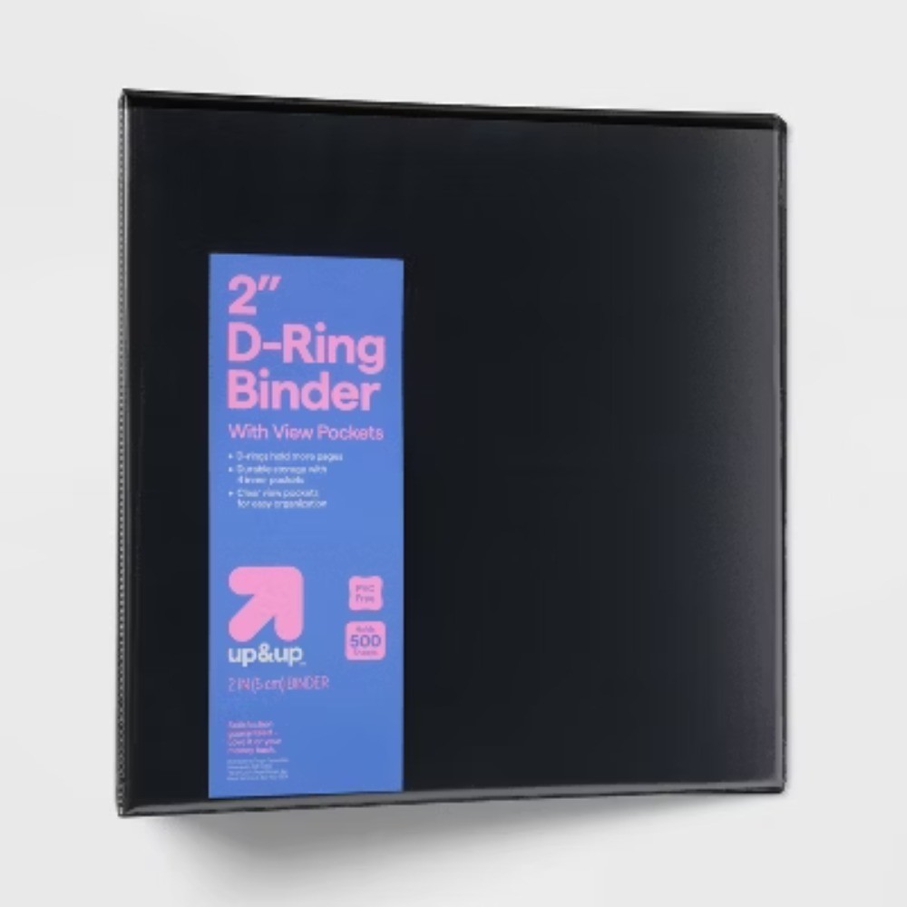 2" 3 Ring Binder Clear View - up&up™