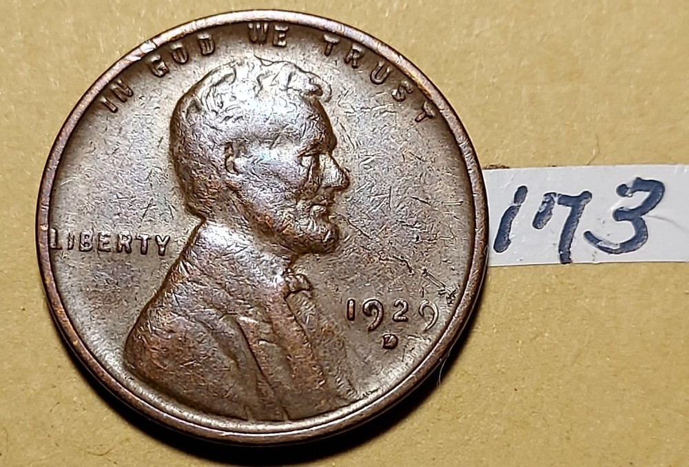 1929-D Lincoln Wheat Cent  VF  #173