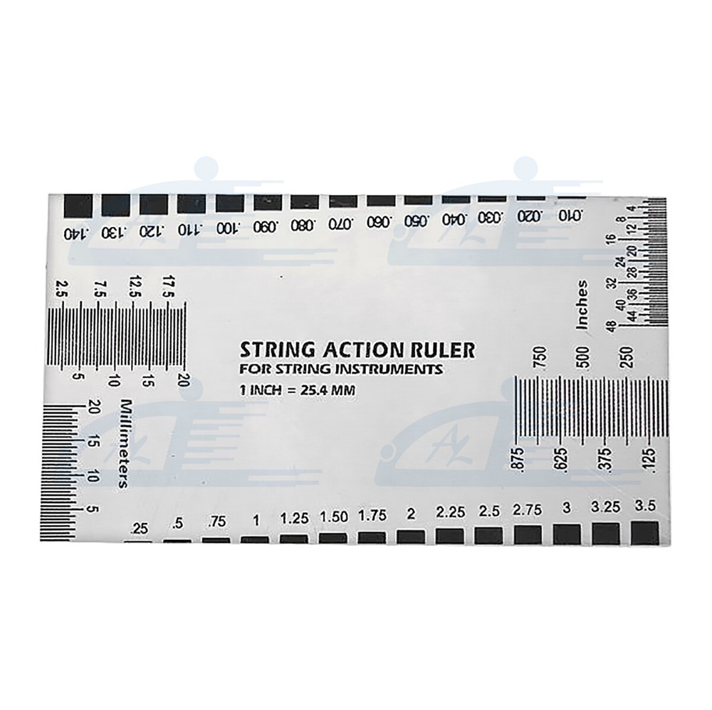 Guitar Neck Notched Straight Edge Understring Radius Gauge String Action Ruler