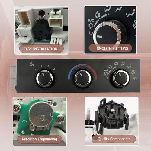 Front A/C Heater Climate Control Module Panel Switch Compatible with 1996-2020