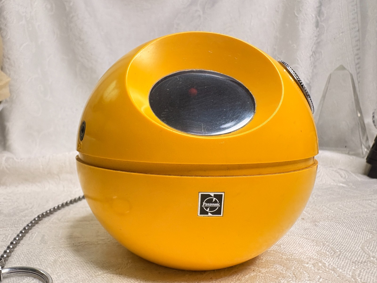 Panasonic Panapet Ball AM Radio Transistor Yellow R-70 Space Age Working Vintage