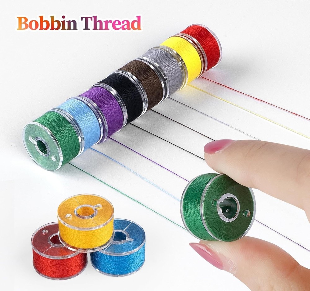 Sewing Bobbins Set 210 pcs Polyester Assorted Colors for Machine Repair