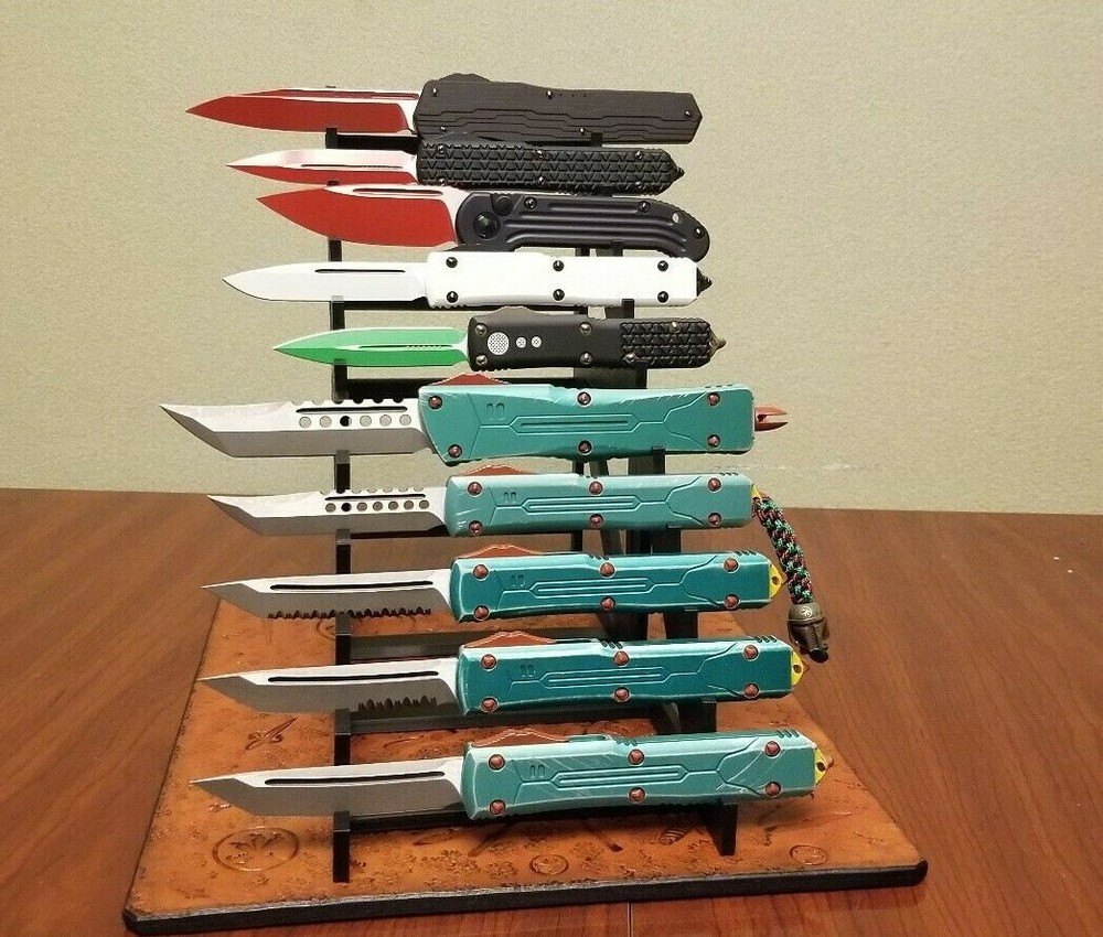 10 Knife Display Stand Modular for Microtech And Others