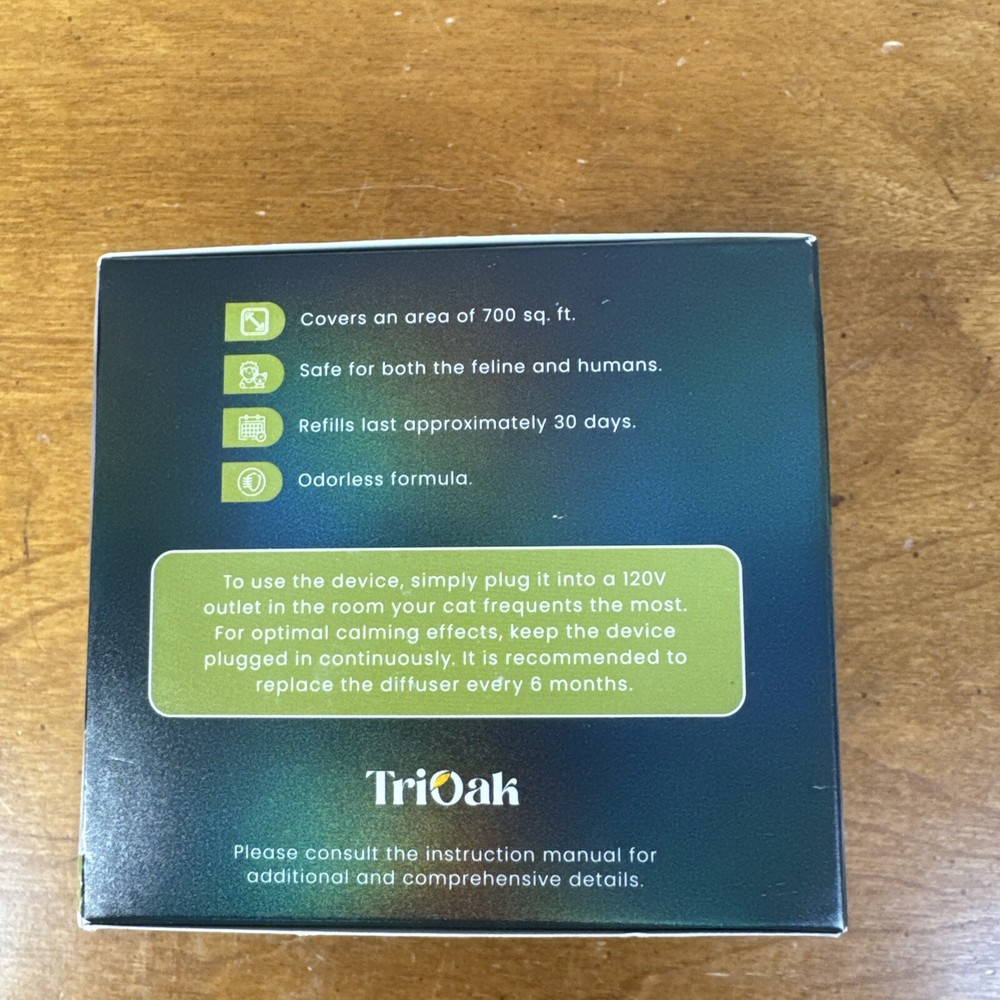 TriOak Cat Calming Diffuser Kit 2 in 1 Anxiety Relief, Pheromone Diffuser 2 Pack