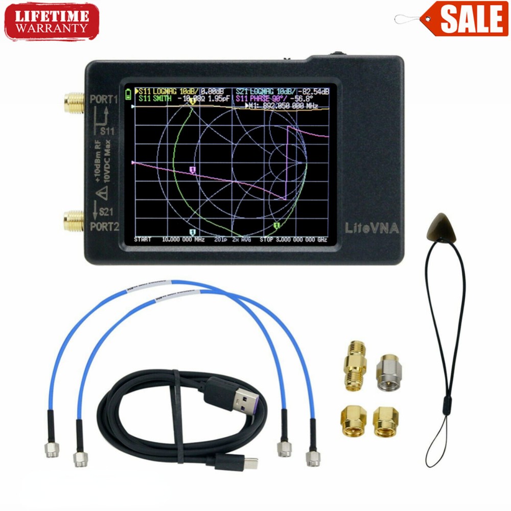 LiteVNA 50Khz-6.3Ghz Vector Network Analyzer Antenna Analyzer With 2.8" Display