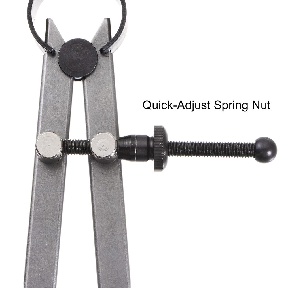 Spring Joint Caliper 5" 125mm Spring Divider Caliper with Solid Nut, Flat Leg