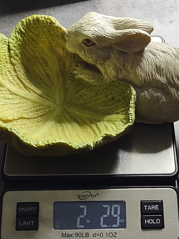 Chrisdon Rabbit with Cabbage Bowl Easter Decoration Spring Bunny