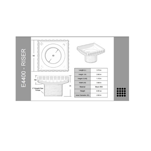 Ebbe America Square Drain Riser
