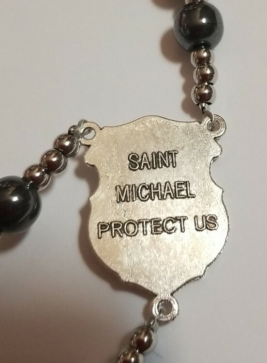 Handmade CHRISTIAN CATHOLIC ROSARY AND SAINT MICHAEL PROTECT US