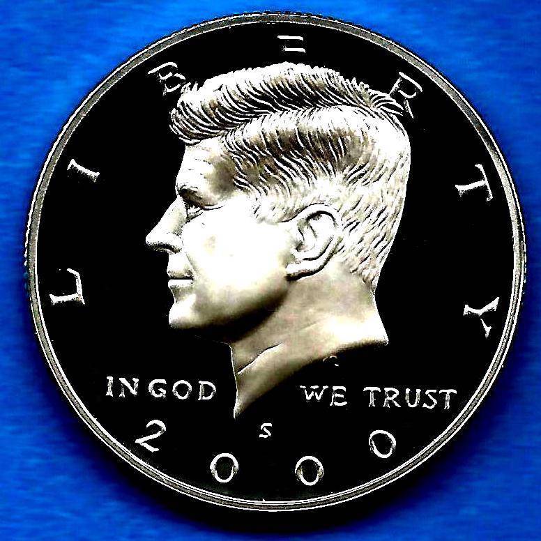 2000 S Clad Gem Proof Kennedy Half Dolllar