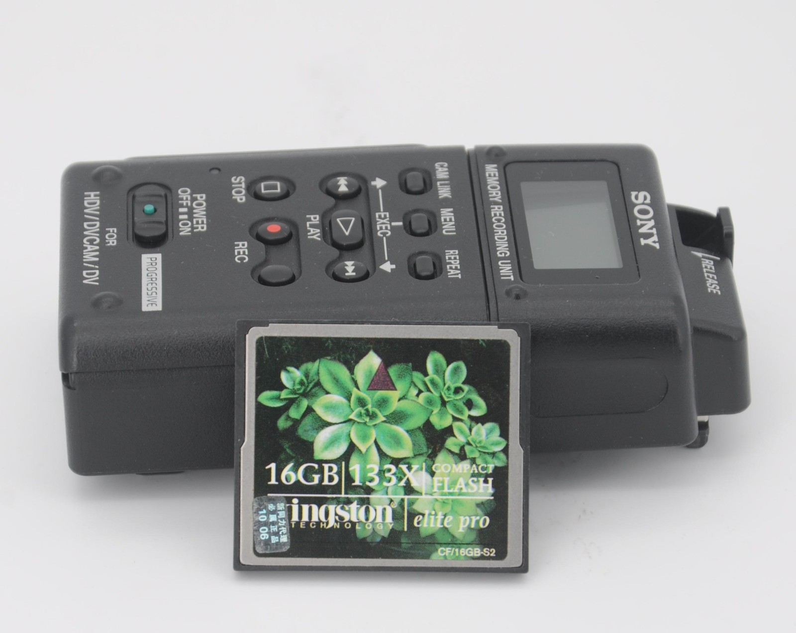 Near Mint -Sony HVR-MRC1 Memory Recording Unit With 16GB CF Card (No Cradle)