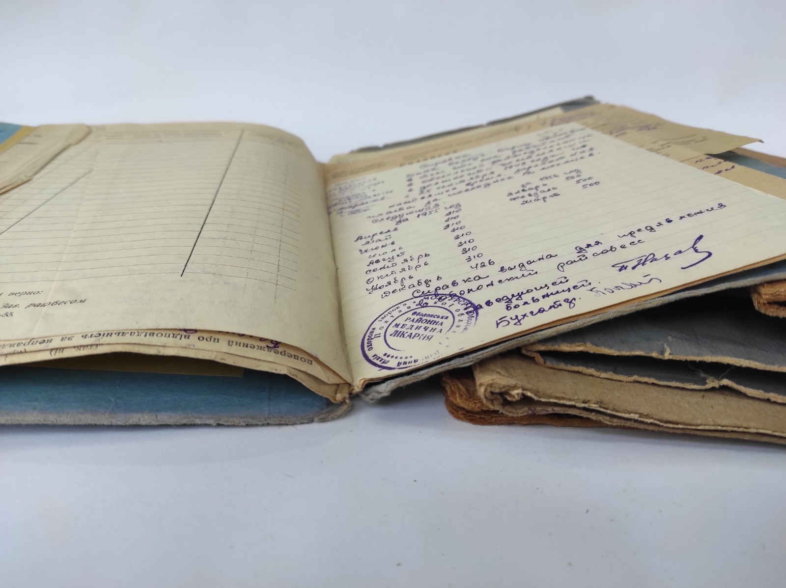 10 folders with Soviet vintage documents 1940s-1980s