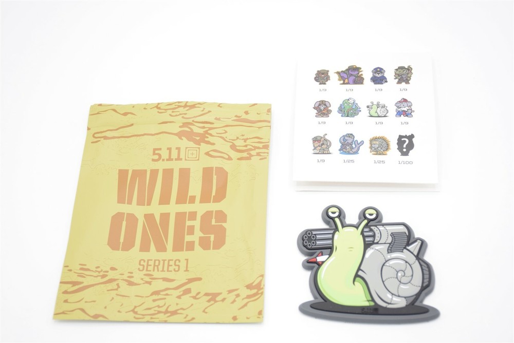 5.11 TACTICAL WILD ONES SERIES 1 "SNAIL" LOGO PATCH HOOK/LOOP BACKING RARE