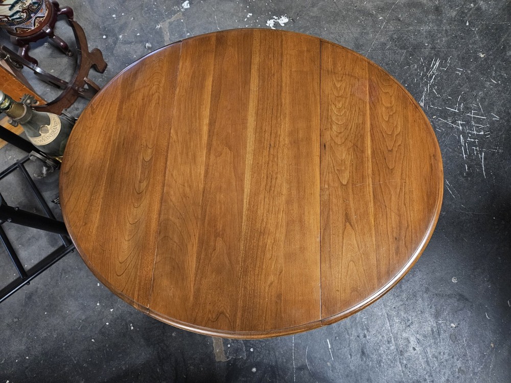 Vintage Pennsylvania House Drop Leaf End Table Solid Cherry Oval