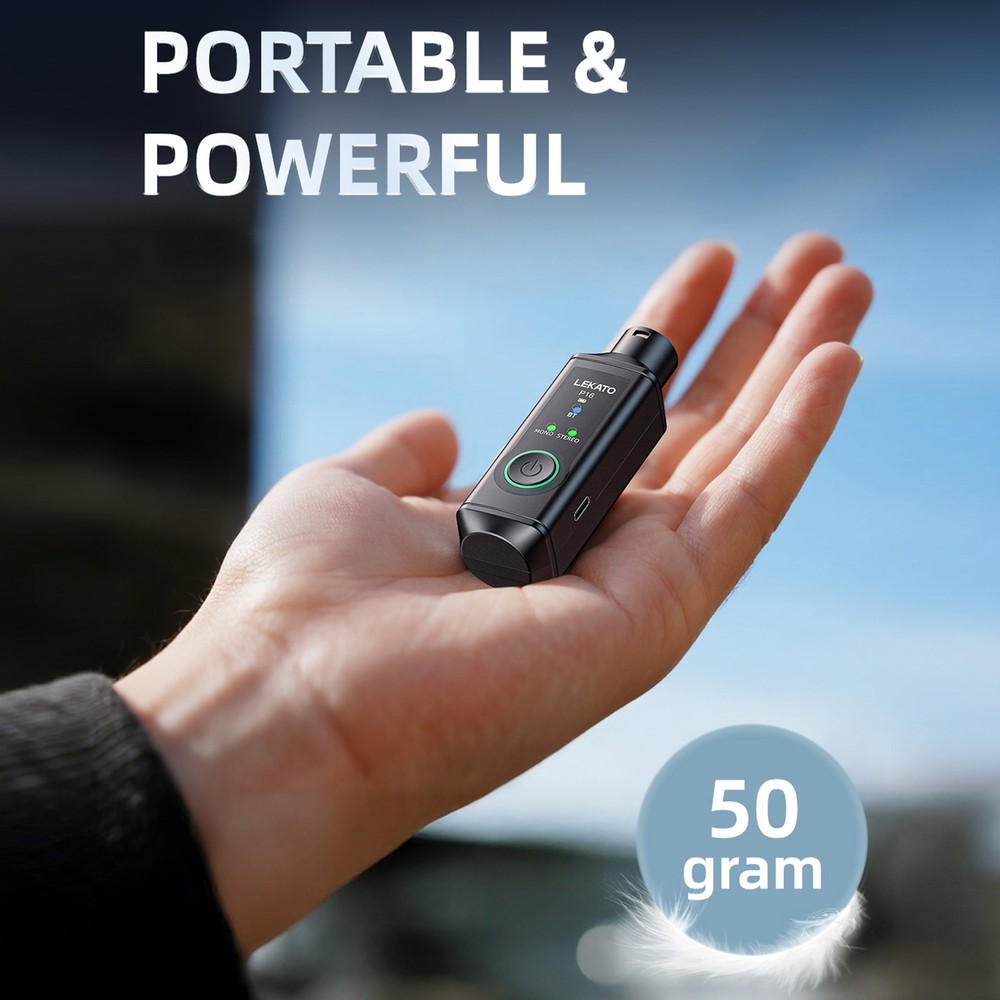 LEKATO XLR Wireless Bluetooth Receivers Wireless Adapter 2 Pack for Stereo