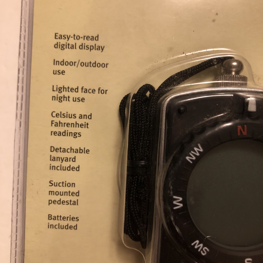 Eddie Bauer Compass Digital EB9980CP Thermometer Clock