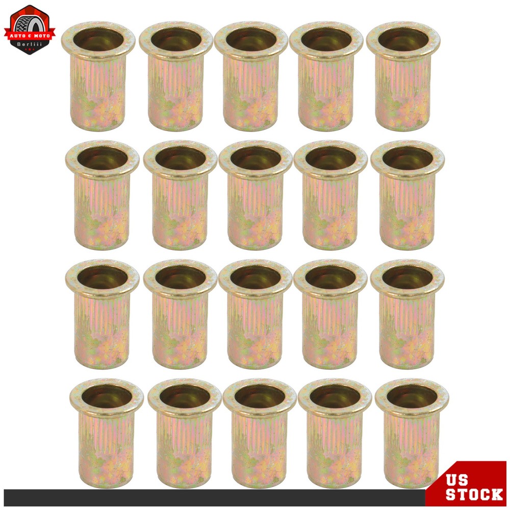 70 Pcs Rivet Nuts Assortment Kit 14-inch Include 7 Various mandrels Chrome