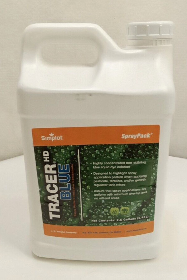 Simplot 26983 Tracer HD Blue Concentrated Indicator Liquid Dye Colorant 2.5 Gal