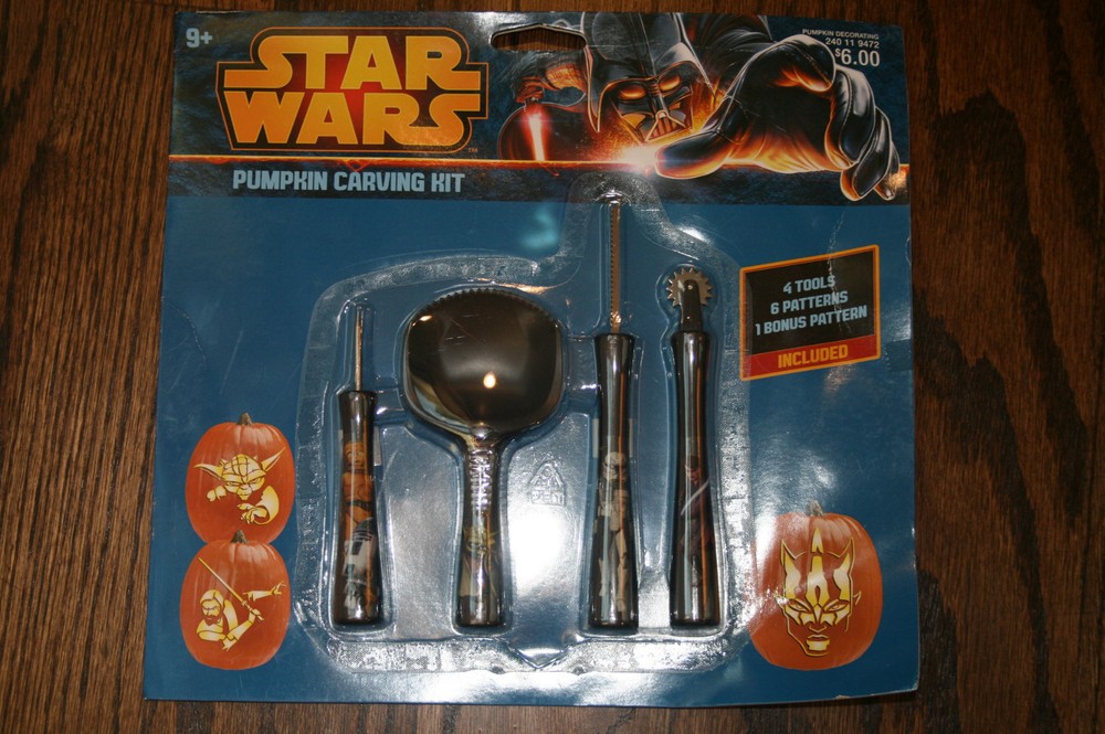 Star Wars Pumpkin Carving Kit Halloween 4 Tools 6 Patterns 1 Bonus Pattern