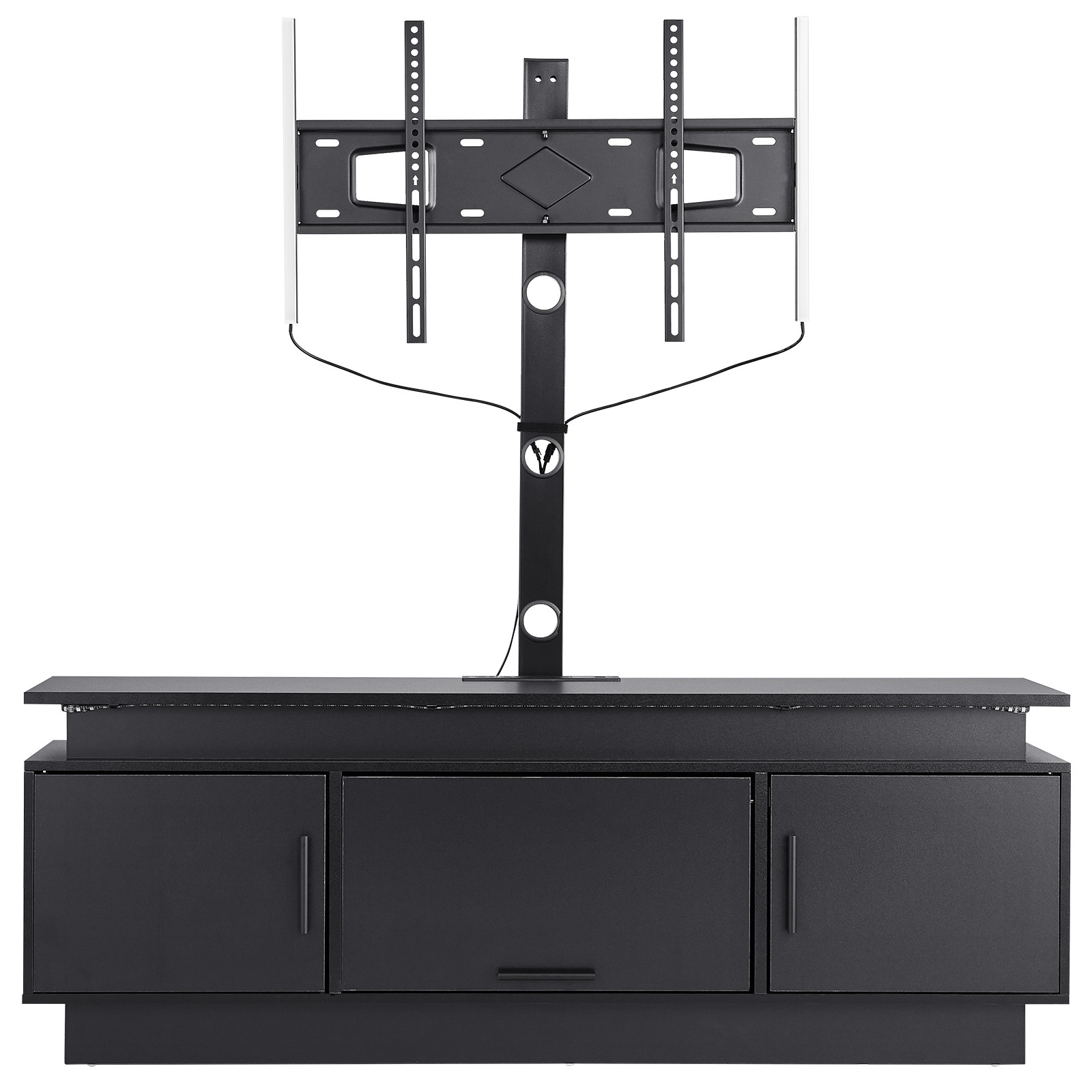 52" TV Stand with Mount for up to 75 in TVs with Power Outlet & LED Lights