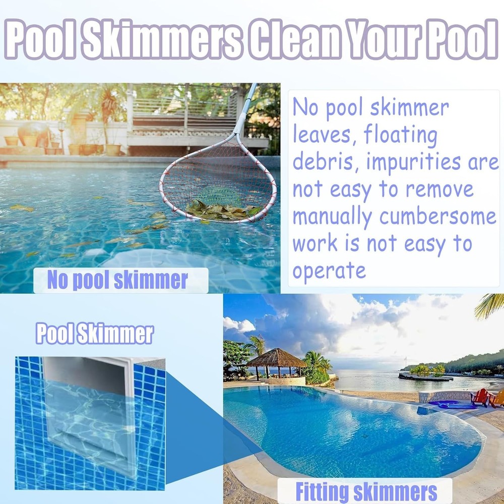 Thru-Wall Pool Skimmer with 6-Inch Opening – Complete Installation Kit