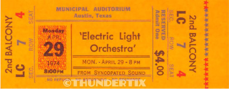 5 1969 -77 VINTAGE UNUSED FULL TICKETS The Doors The Who Genesis ELO reprint