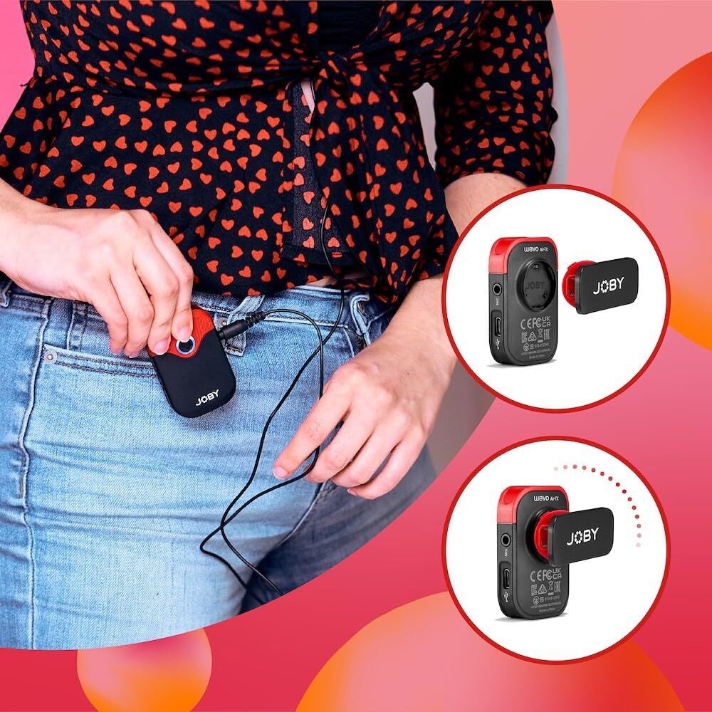 Joby Wavo Air 2.4Ghz Wireless Microphone System with Two Transmitters Designed M