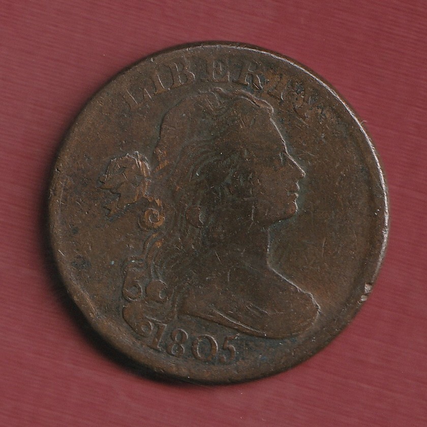 1805 USA Draped Bust Cent (VF) LGC23