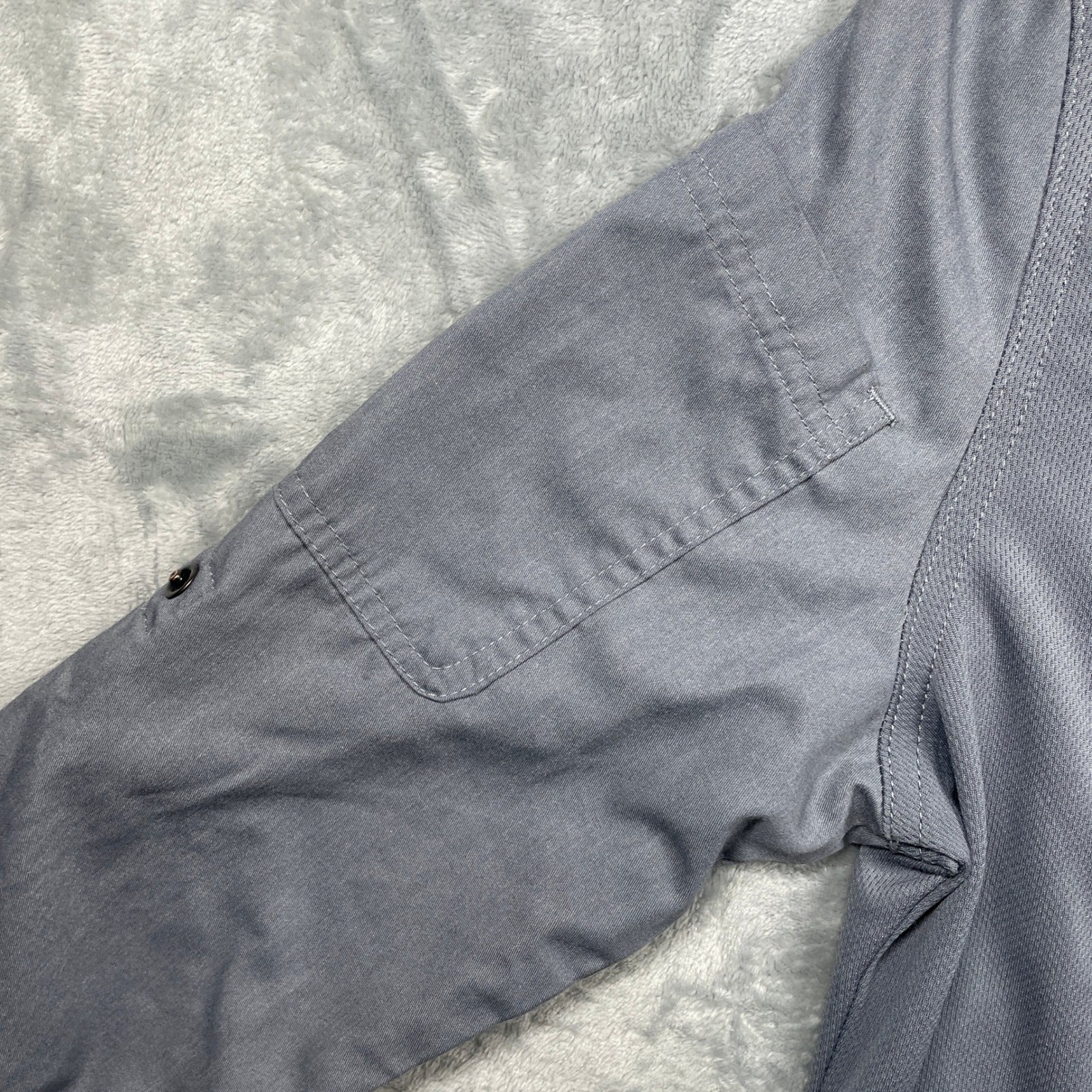 Two Chef Works Gray Chef Coat Kitchen Uniform Full Zip Long Sleeve Workwear Top