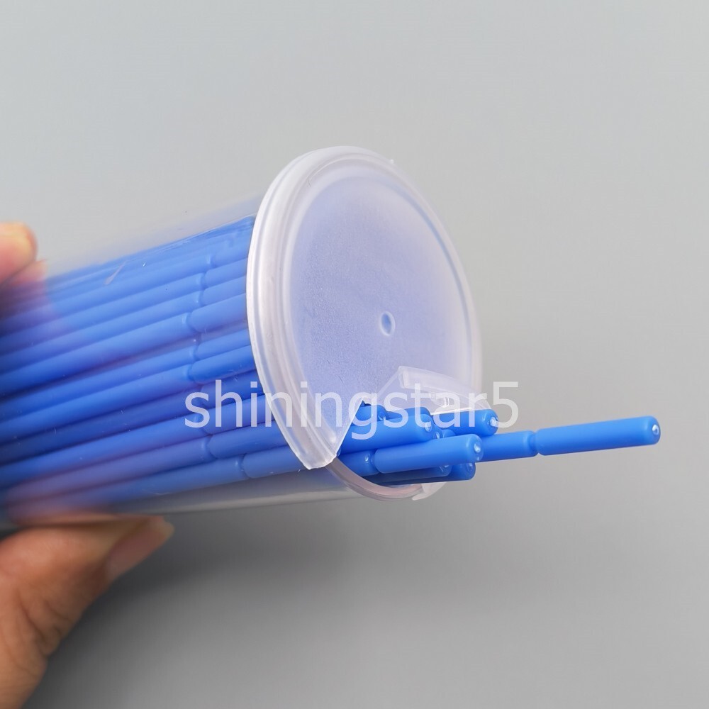 Microbrush Applicator Tips Dental Micro Brush Bendable Taper-cut Bristles 100Pcs