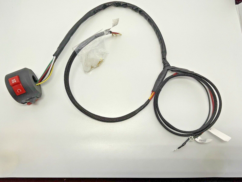 headlight wiring kit high / low beam / off handlebar switch motorcycle universal