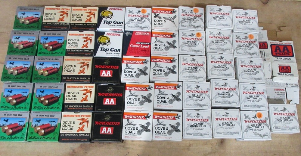 46  Mixed Lot Empty   Shotshell Boxes for ammo  storage or collectable    (sh)