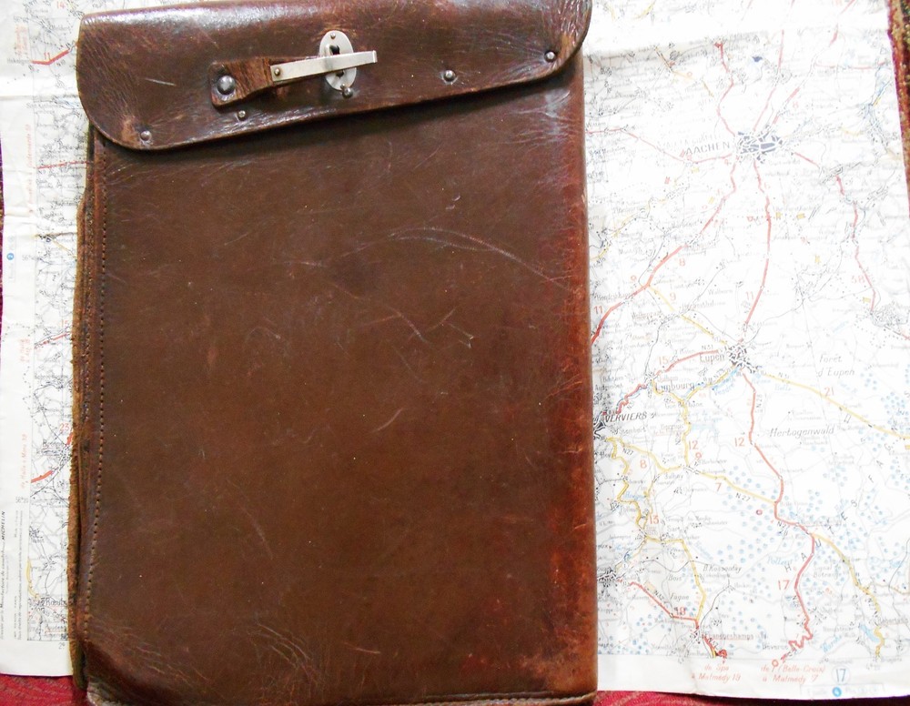 German Map Case with 3 WW II Maps