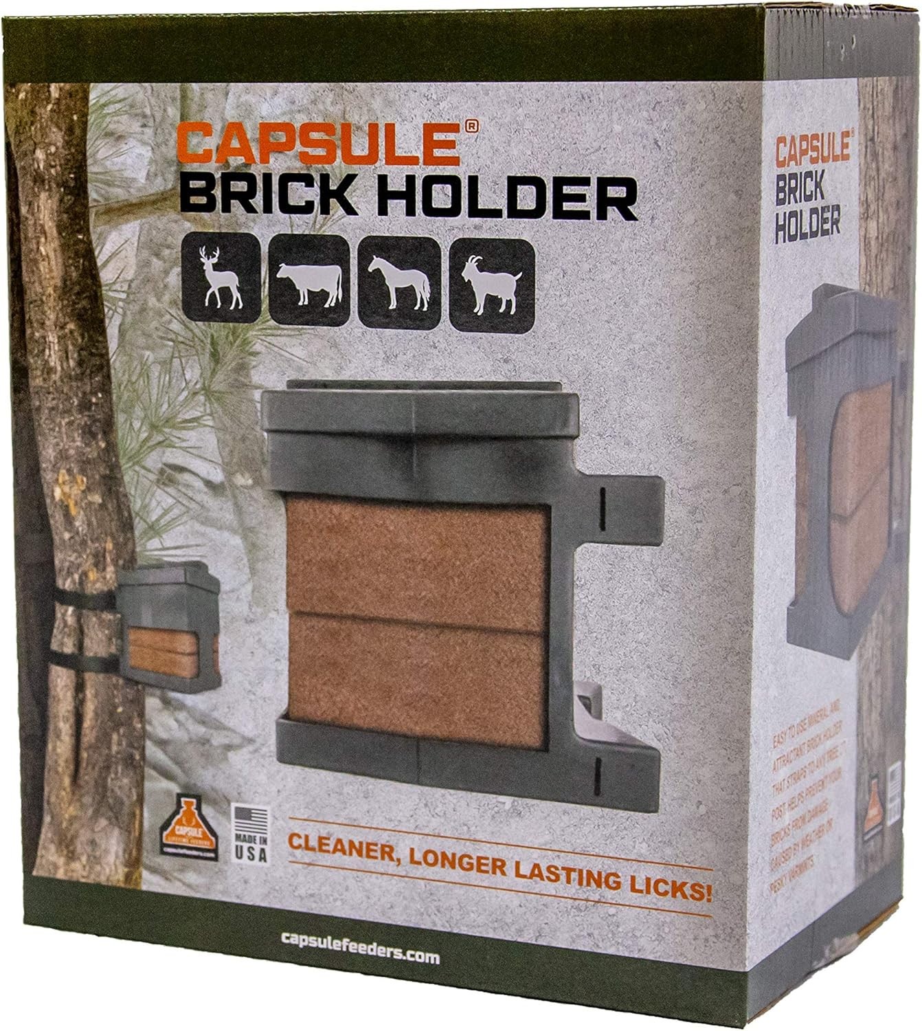 Salt Block Mineral Attractant Holder for Deer Livestock - Made in USA -Holds 4lb