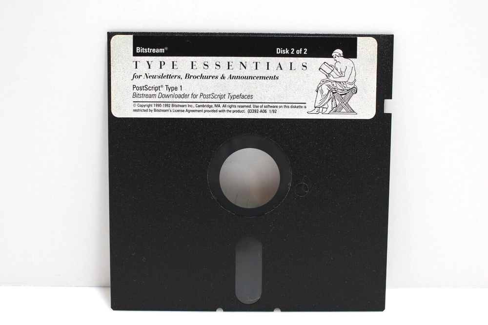 Type Essentials - Bitstream, 1992 - Floppy Disks (5 1/4")