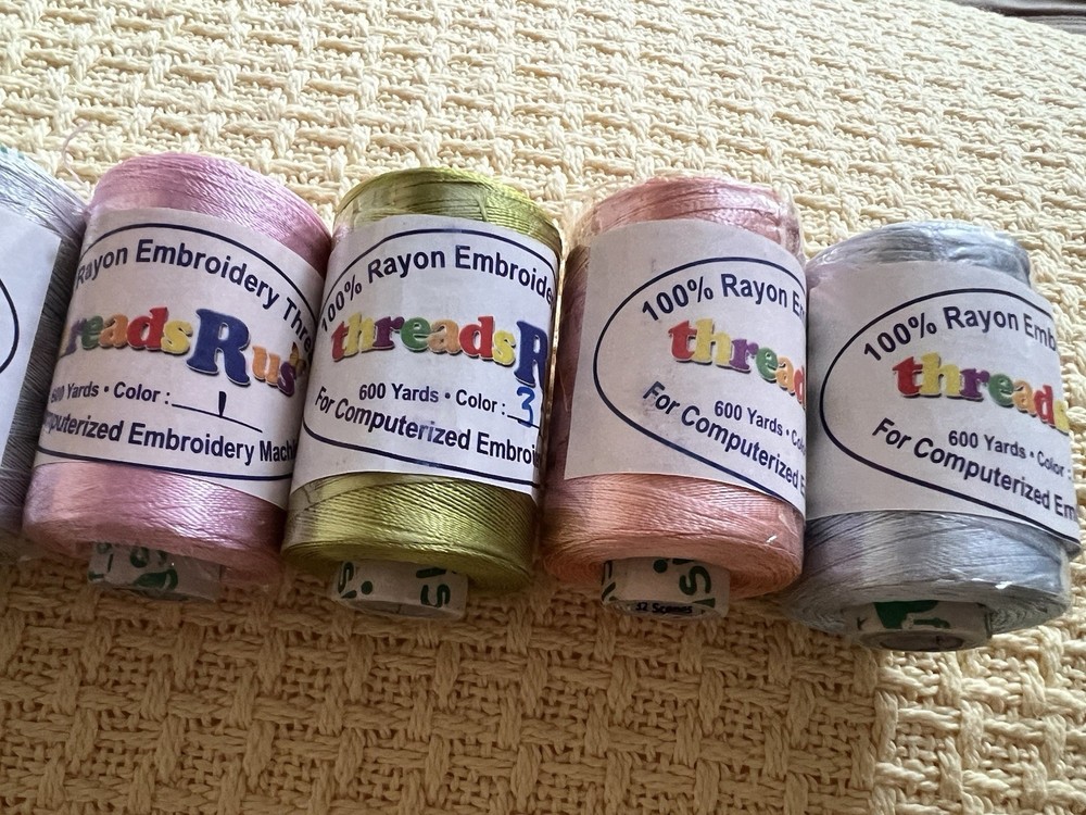 embroidery thread spools