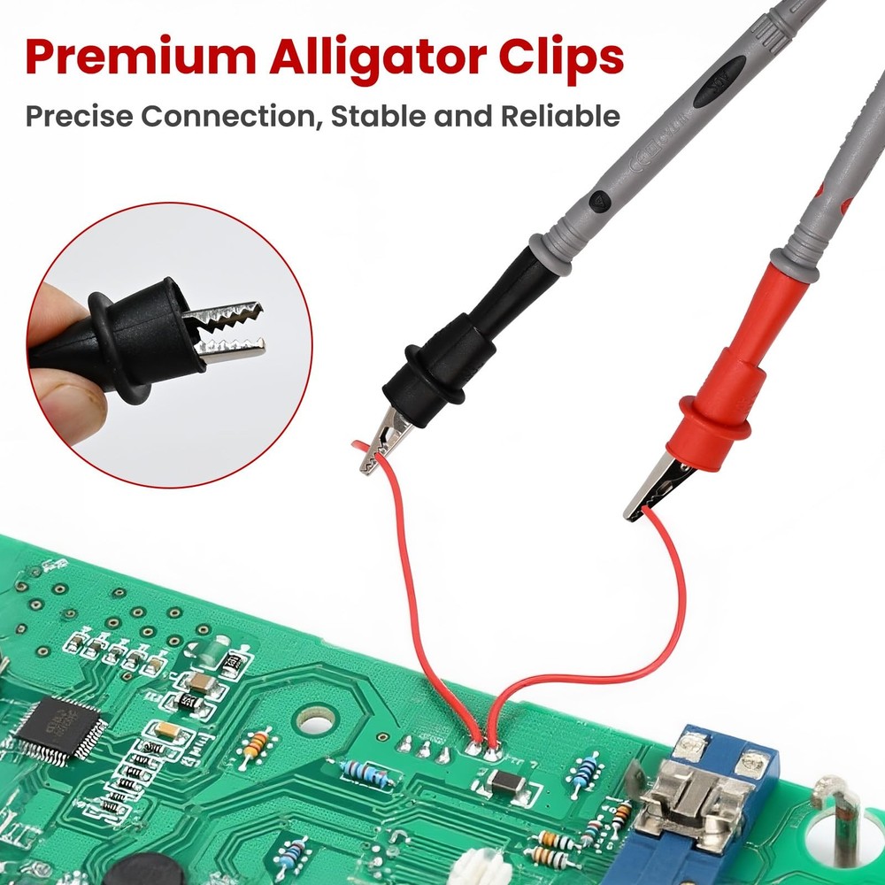 Digital Multimeter with Precision Sharp Leads, 1000v 20a Clamp Tester, Probe ...
