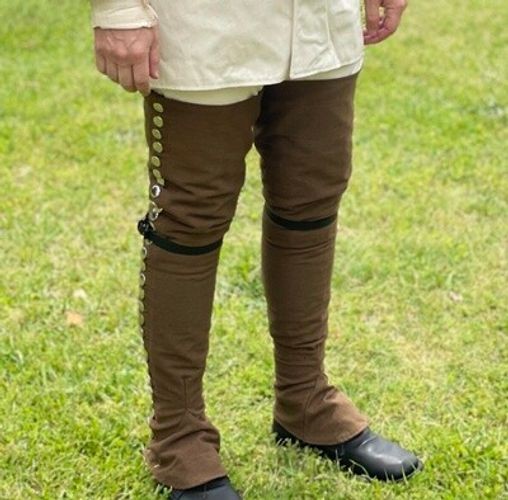 Brown Over-The-Knee Gaiters - F&I, Revolutionary War