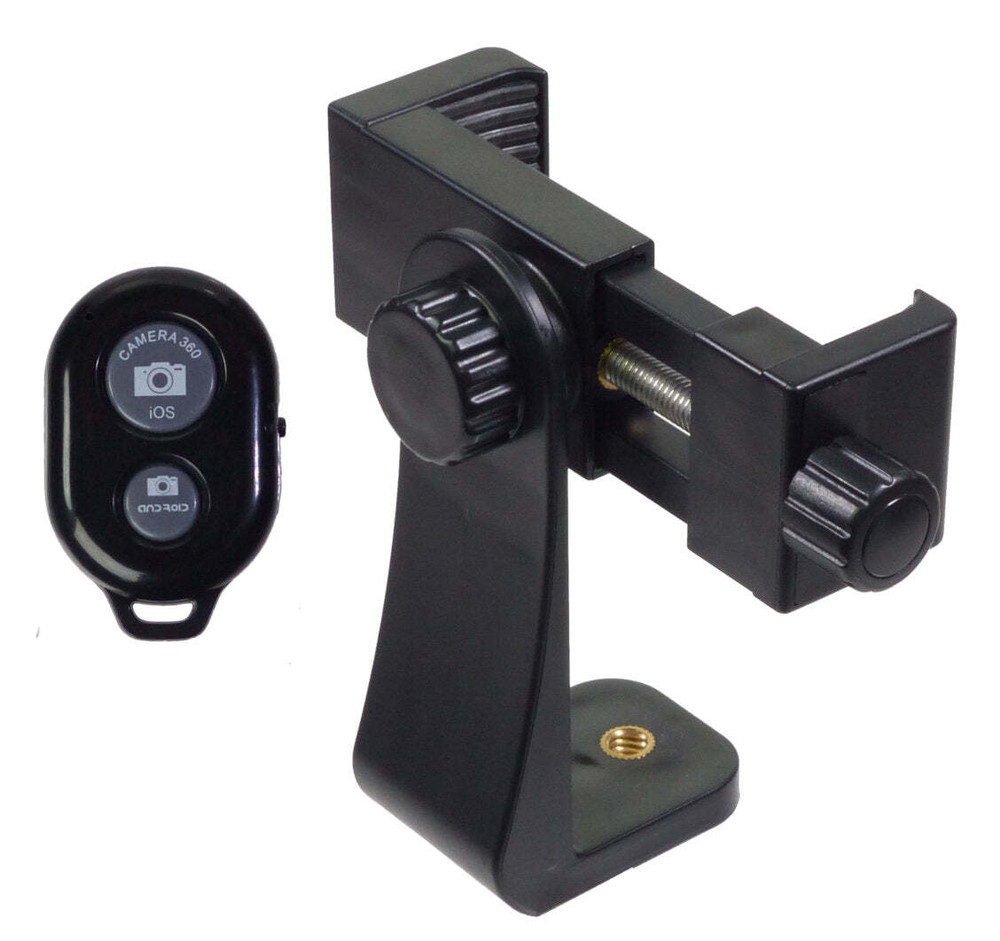 ALZO Rotating Smartphone Mount with Bluetooth Shutter Release for Photography an