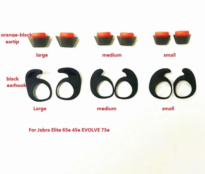 Replacement Parts for Jabrae Evolve 75E 65E EarTips Ear Hook Pads Headphones